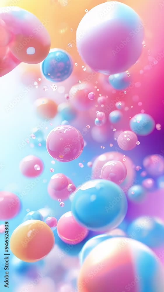 Bubbles of various sizes in soft pastel pinks and blues float gracefully against a dreamy background, creating a serene atmosphere that evokes feelings of joy and calm. Abstract background video Bubbles of various sizes in soft pastel pinks and blues float gracefully against a dreamy background, creating a serene atmosphere that evokes feelings of joy and calm. Abstract background video