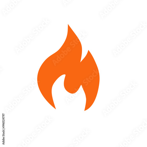 Fire flame logo icon