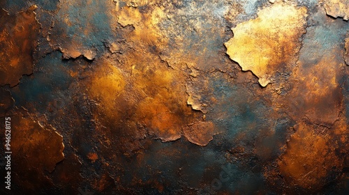 Oxidized Copper Texture: Rich, Deep Hues of Aged Metal 