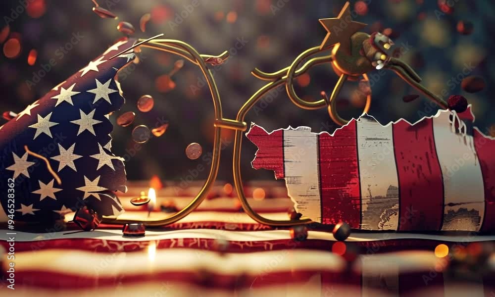 Broken American Flag