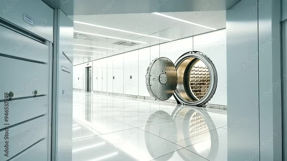 open bank vault reveals its interior, showcasing the secure storage space and heavy metal door, emphasizing the themes of security, wealth, and financial protection open bank vault reveals its interior, showcasing the secure storage space and heavy metal door, emphasizing the themes of security, wealth, and financial protection