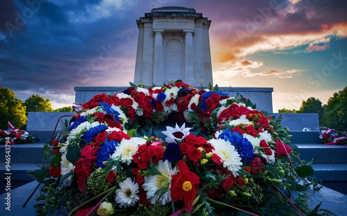 Memorial Wreath Laid at Tomb of the Unknown Soldier to Honor Fallen Heroes photo