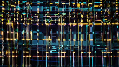 AI-Generated Abstract Digital Technology Image