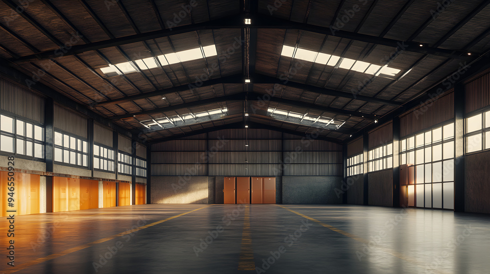 Realistic 3D Rendered Warehouse: A Dynamic Industrial Design Masterpiece Realistic 3D Rendered Warehouse: A Dynamic Industrial Design Masterpiece