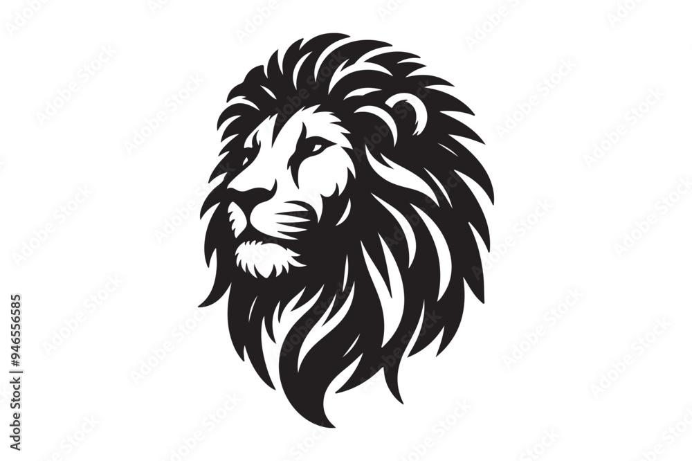 lion head silhouette vector illustration lion head silhouette vector illustration