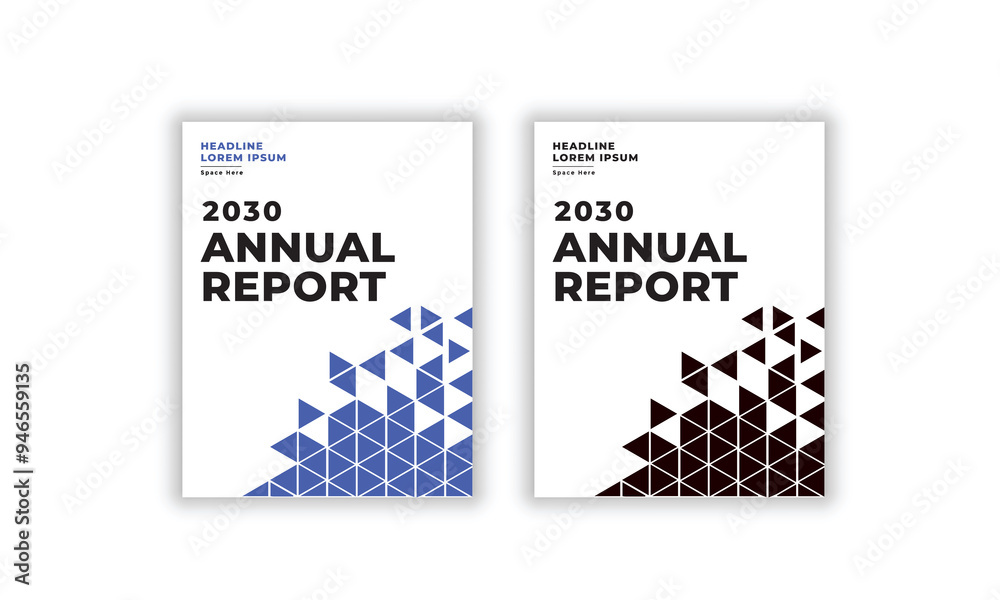 Fototapeta premium Simple annual report cover page design templates design 2024