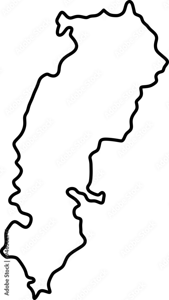 Chhattisgarh Map Outline Chhattisgarh Map Outline