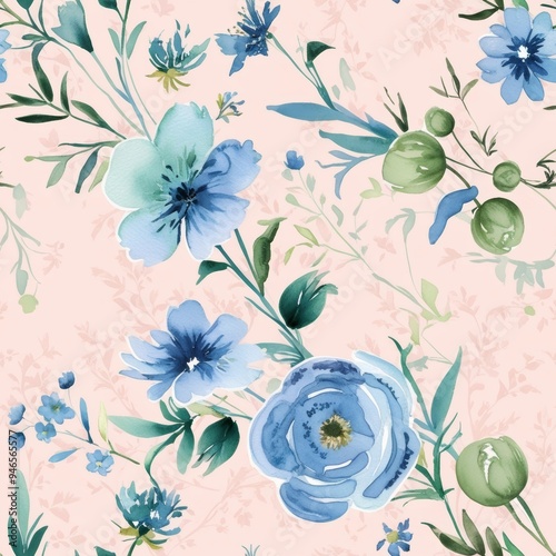 Romantic floral wallpaper with delicate brushstrokes and dreamy pastel tones, perfect for decor