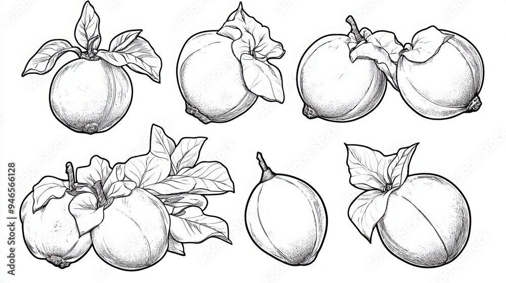 Trace and color fruits. Coloring page featuring a mangosteen for kids ...