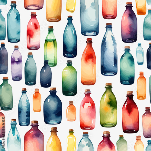 Bottle Ilustration Painting Background Very Cool