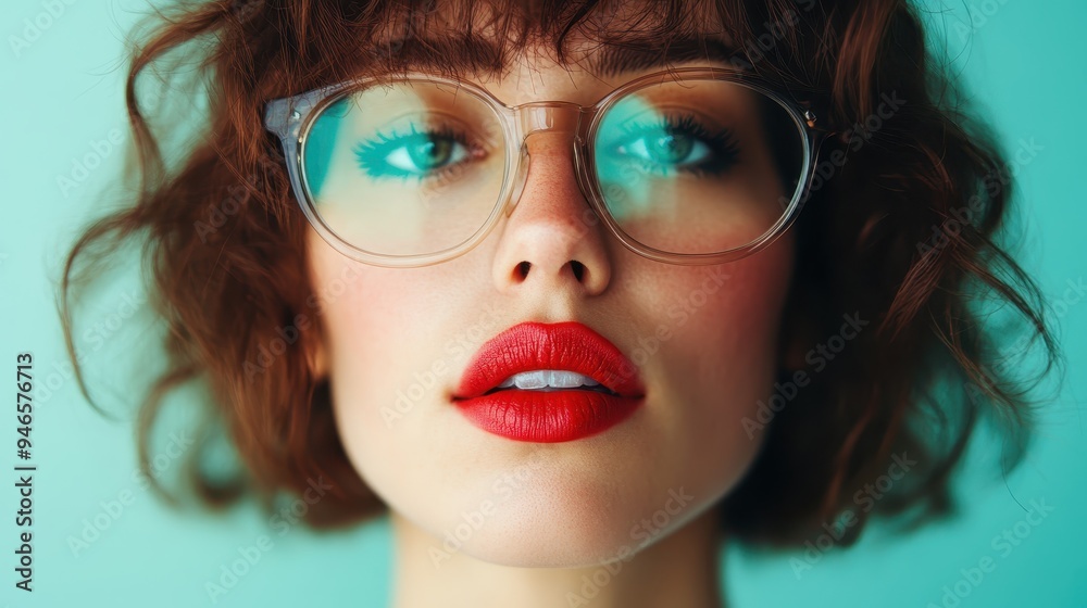 Image of a curly haired woman against a teal background, creating an intriguing and mysterious aura, enhanced by the striking contrast between her hair and the backdrop. Image of a curly haired woman against a teal background, creating an intriguing and mysterious aura, enhanced by the striking contrast between her hair and the backdrop.