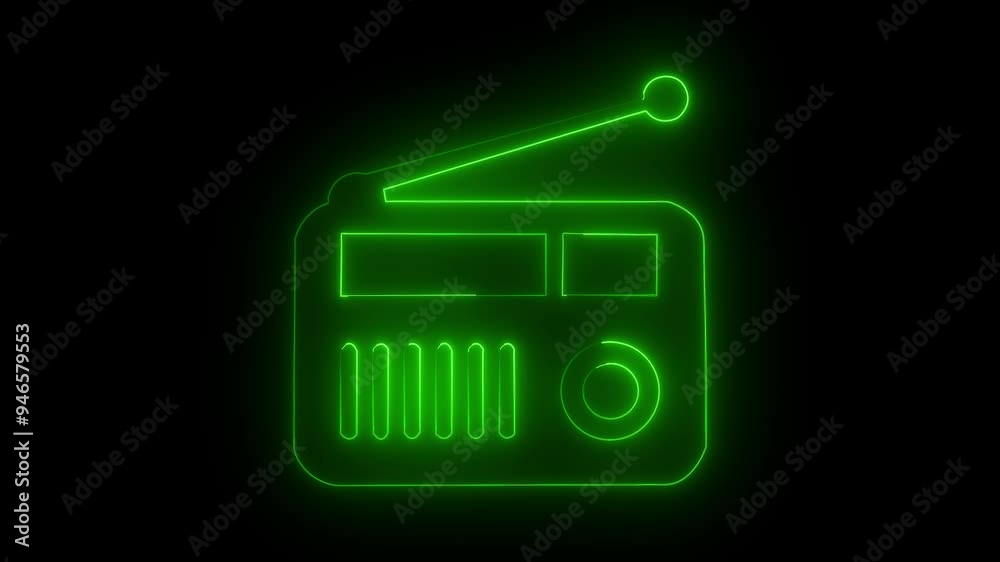 Abstract Futuristic Radio Wave Signal. Digital Radio Waves Diffusion Animation Abstract Futuristic Radio Wave Signal. Digital Radio Waves Diffusion Animation