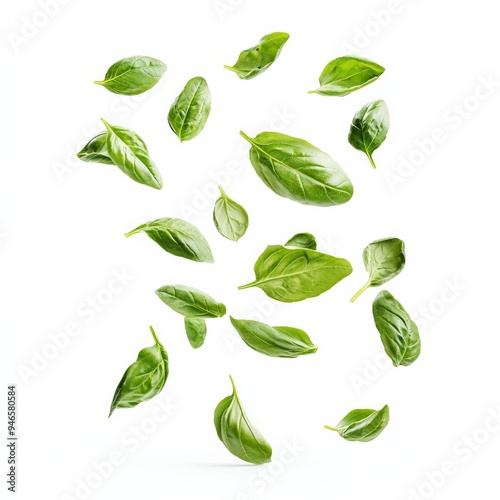 Falling Basil Leaves.