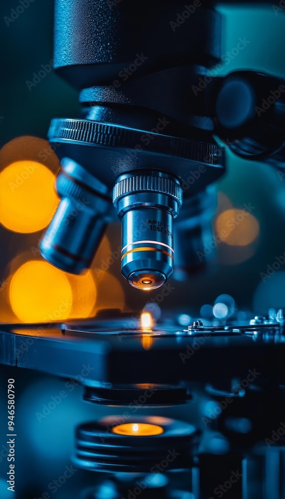 Detailed view through a microscope showing a cluster of cells, representing advanced biological research Detailed view through a microscope showing a cluster of cells, representing advanced biological research