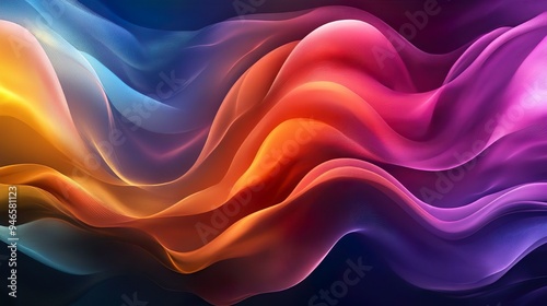 Glowing abstract digital waves in neon colors perfect for high-energy and modern visuals