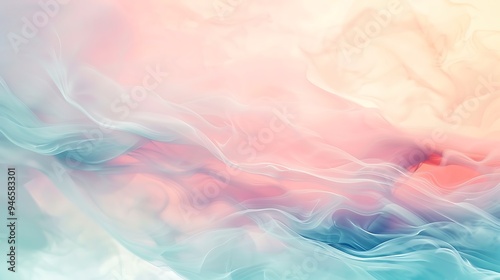 A soft, blurred blend of pastel colors swirling together in a smooth gradient, evoking a dreamy and tranquil atmosphere.