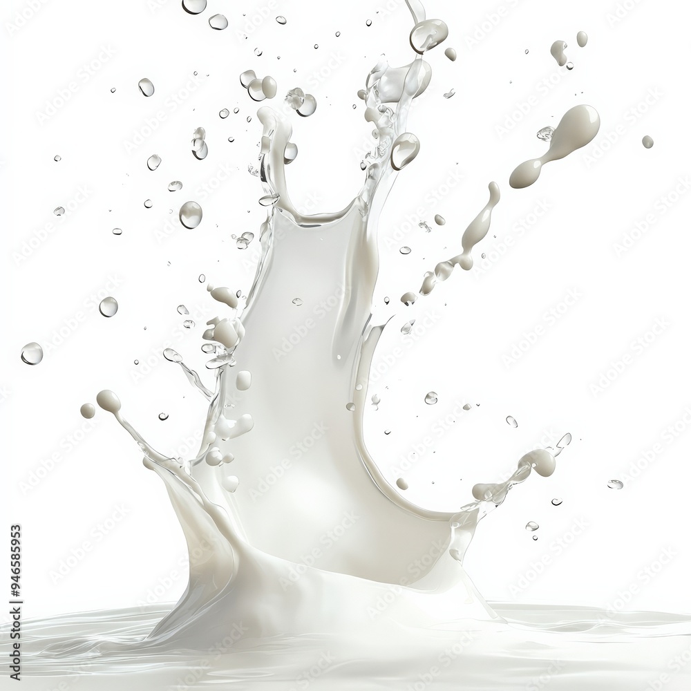 Milk Splash with White Background. Milk Splash with White Background.