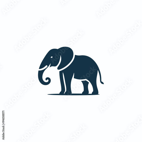 Trunk Harmony Elephant Logo Vector Design