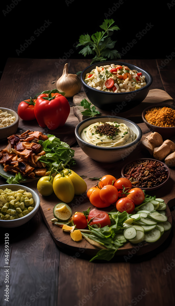 Natural food products (various cuisines) Natural food products (various cuisines)
