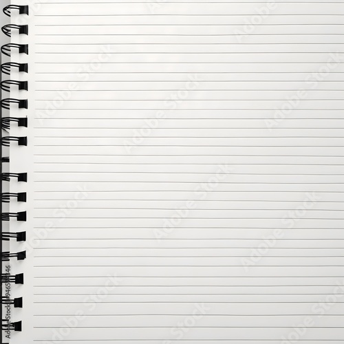 Ruled page texture. Empty lined notepad sheet for office documents, school notes, and educational use, ideal for diaries and memos.