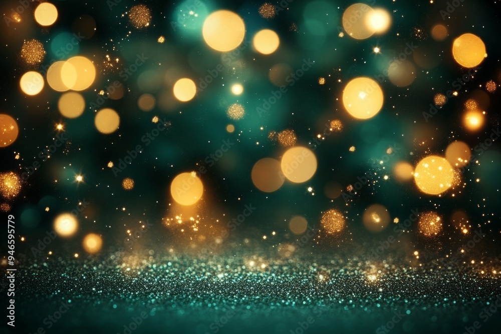 Happy Christmas light decorations in new year night winter background. Ornaments elements gold confetti bokeh color Xmas ornaments Glass ball tree decorations. Christmas glowing Golden Background. Happy Christmas light decorations in new year night winter background. Ornaments elements gold confetti bokeh color Xmas ornaments Glass ball tree decorations. Christmas glowing Golden Background.