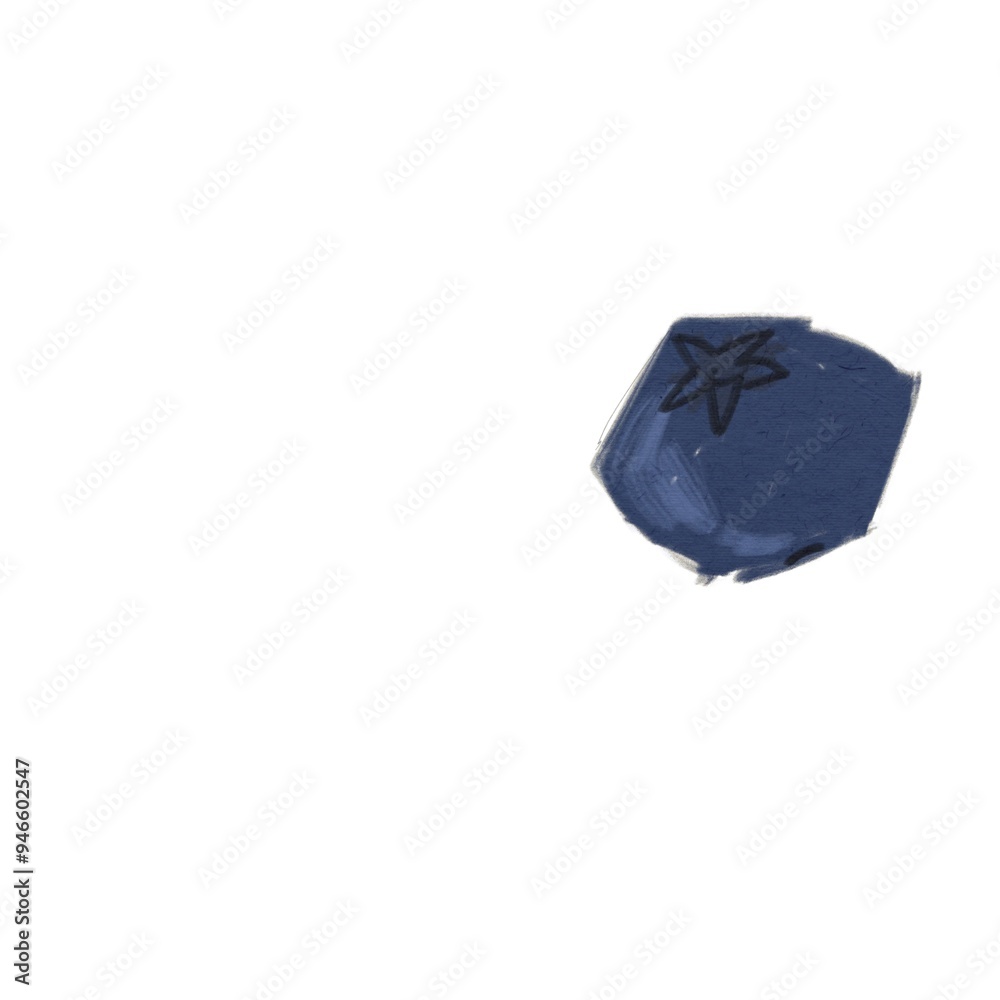 Blueberry pencil illustration Blueberry pencil illustration