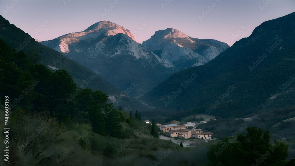Obraz premium Morning shot of the Pindus Mountains 