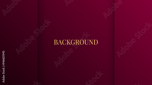 Wine red abstract background. Shape of a wall with niche or alcove. Web banner template	