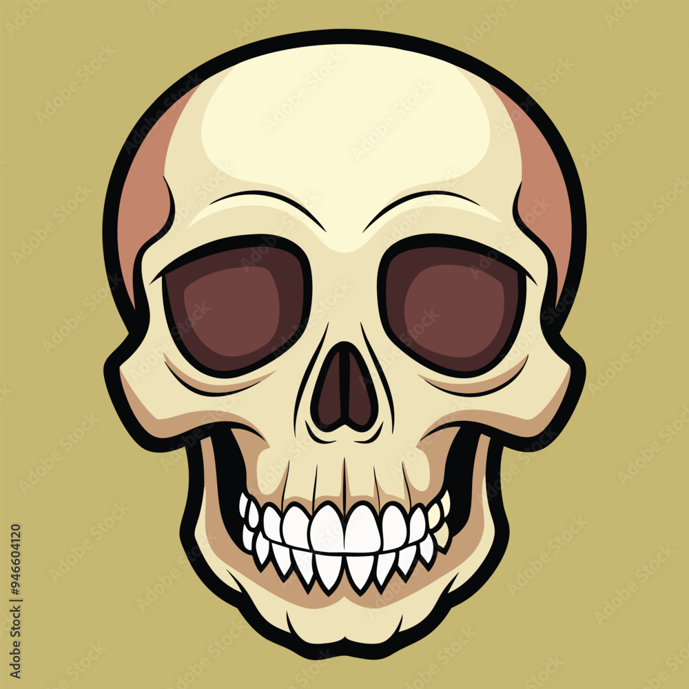 Obraz premium human skull illustration