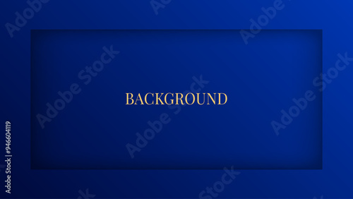 Blue abstract background. Shape of a wall with niche or window. Web banner template	