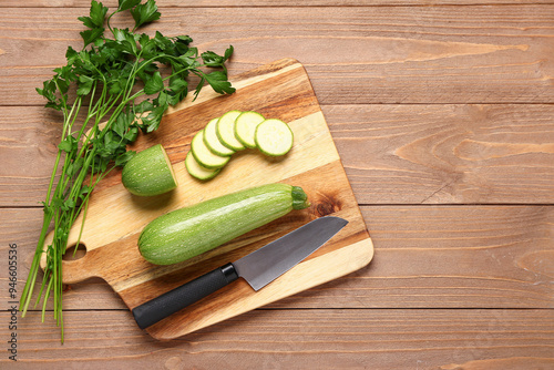Fresh zucchini and parsley ...