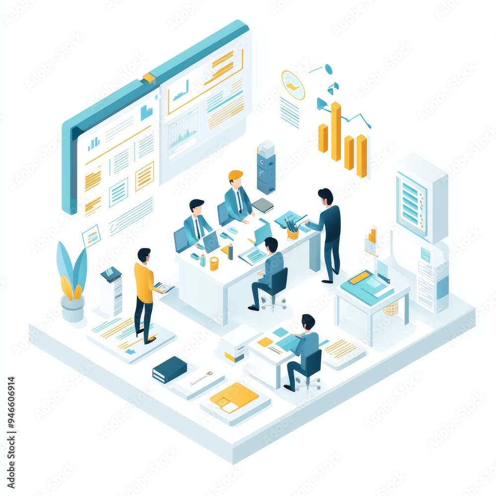Collaborative Business Meeting and Strategic Planning in an Office