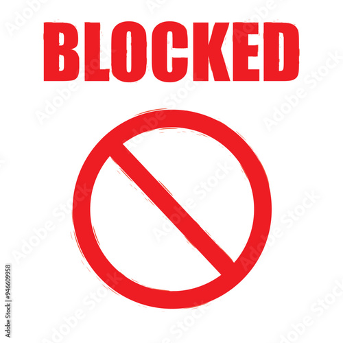Free Download Blocked sign design - GFXLoad