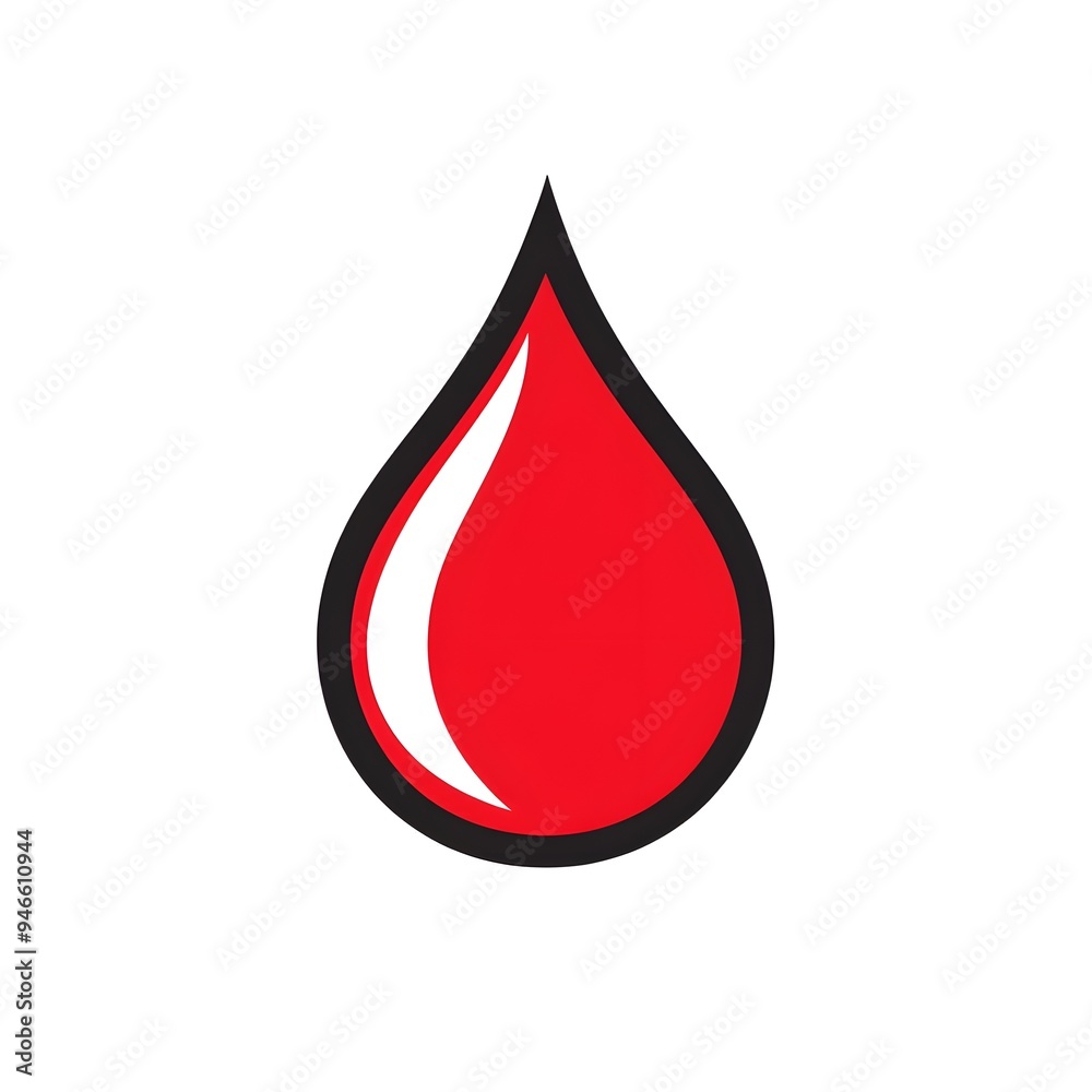 Illustration of a red blood drop icon, representing health, donation, medical care, and awareness. Ideal for healthcare and medical themes. Illustration of a red blood drop icon, representing health, donation, medical care, and awareness. Ideal for healthcare and medical themes.
