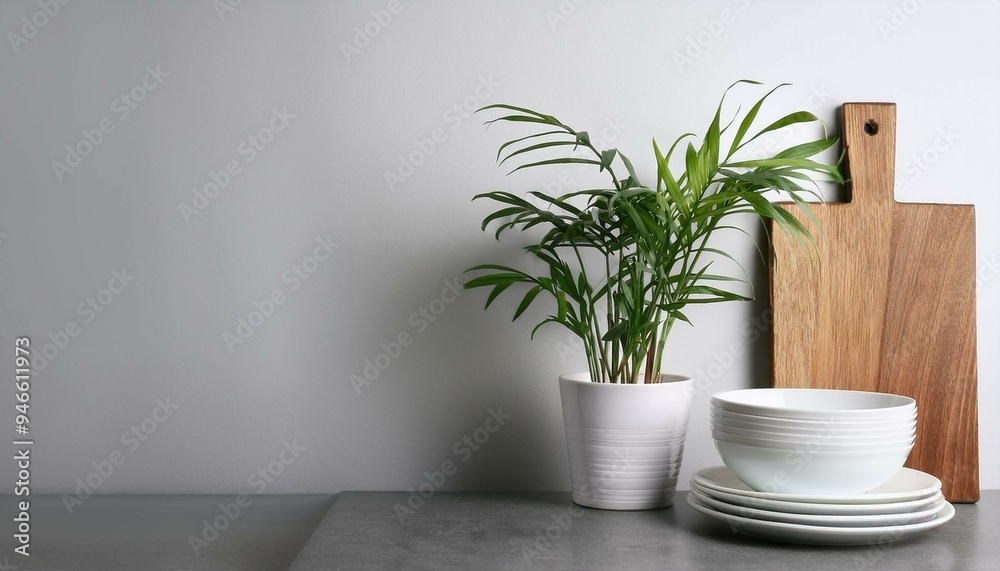 plant in a vase on the table plant in a vase on the table