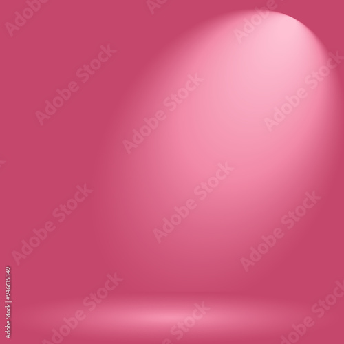 Soft Pink Gradient Background for Product Photography, Ideal for Feminine and Romantic Designs. Empty Pedestal Background with Gentle Spotlight