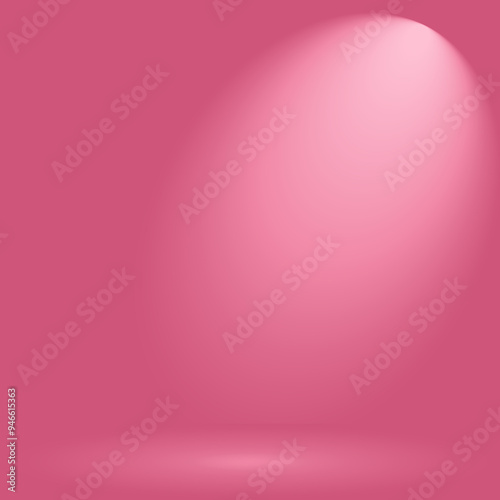 Soft Pink Gradient Background for Product Photography, Ideal for Feminine and Romantic Designs. Empty Pedestal Background with Gentle Spotlight