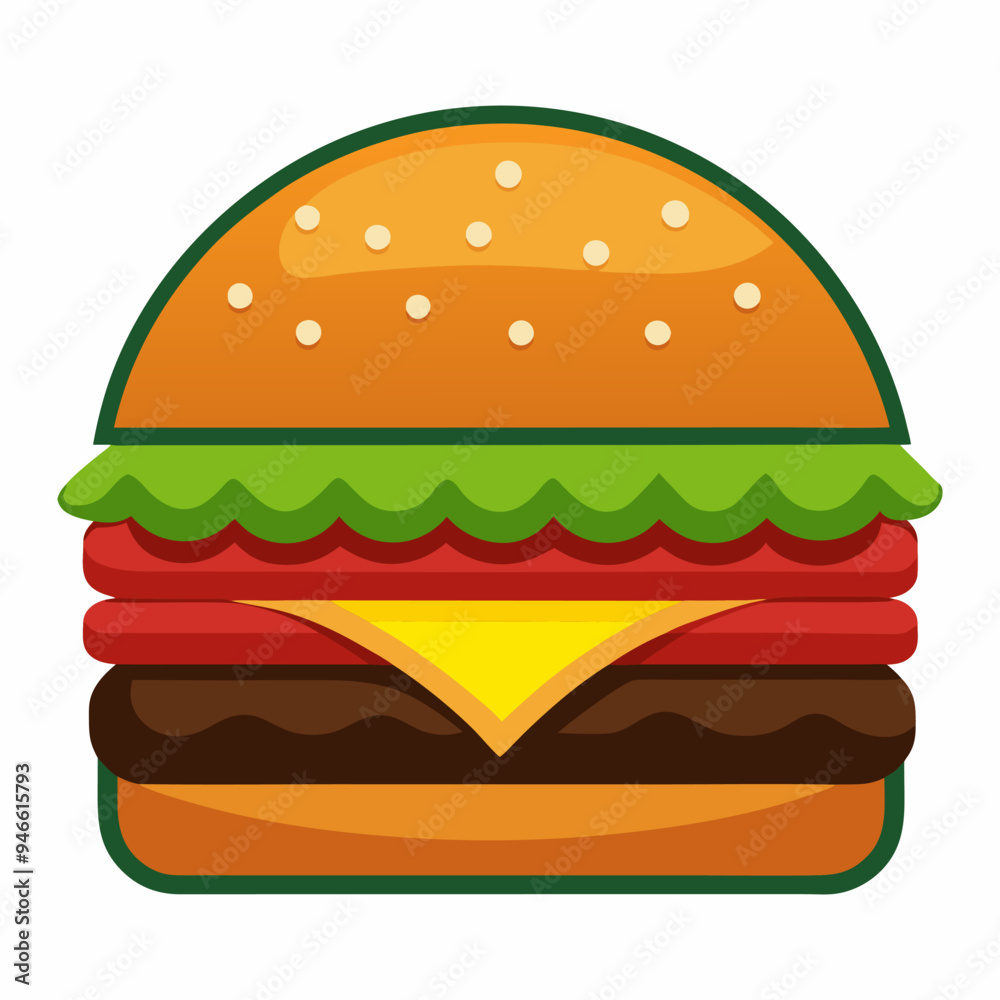 hamburger vector illustration on white background hamburger vector illustration on white background