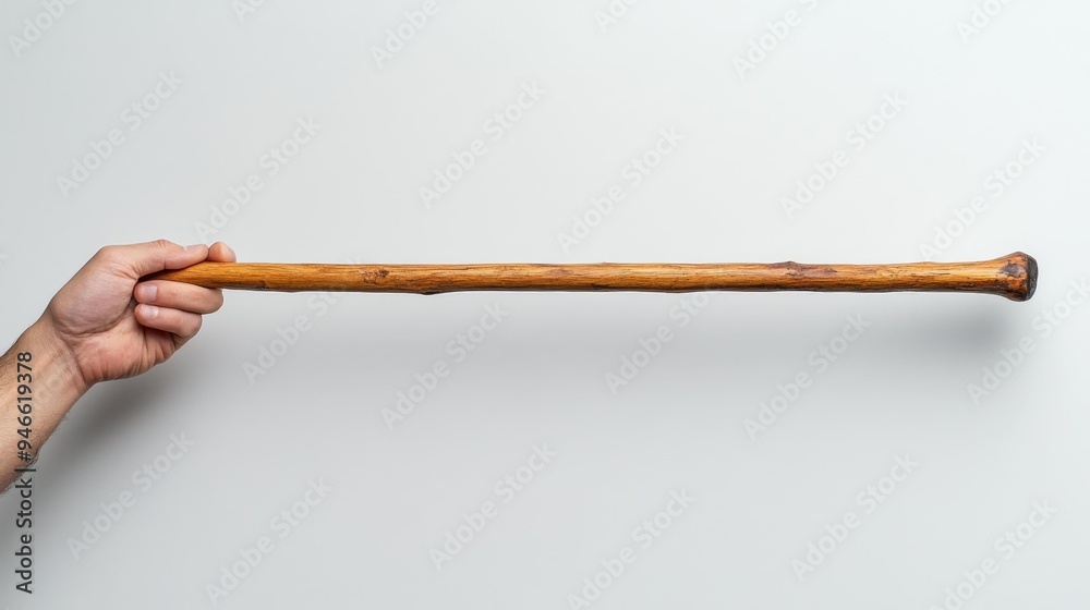Hand Holding a Wooden Stick Generative AI Hand Holding a Wooden Stick Generative AI