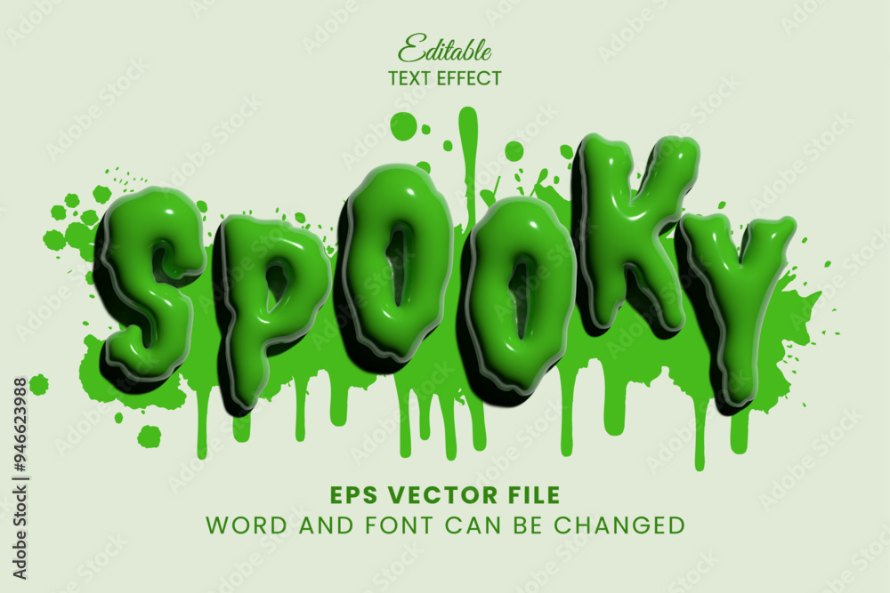© yustika - Happy halloween melted green inflated editable vector text effect © yustika - Happy halloween melted green inflated editable vector text effect