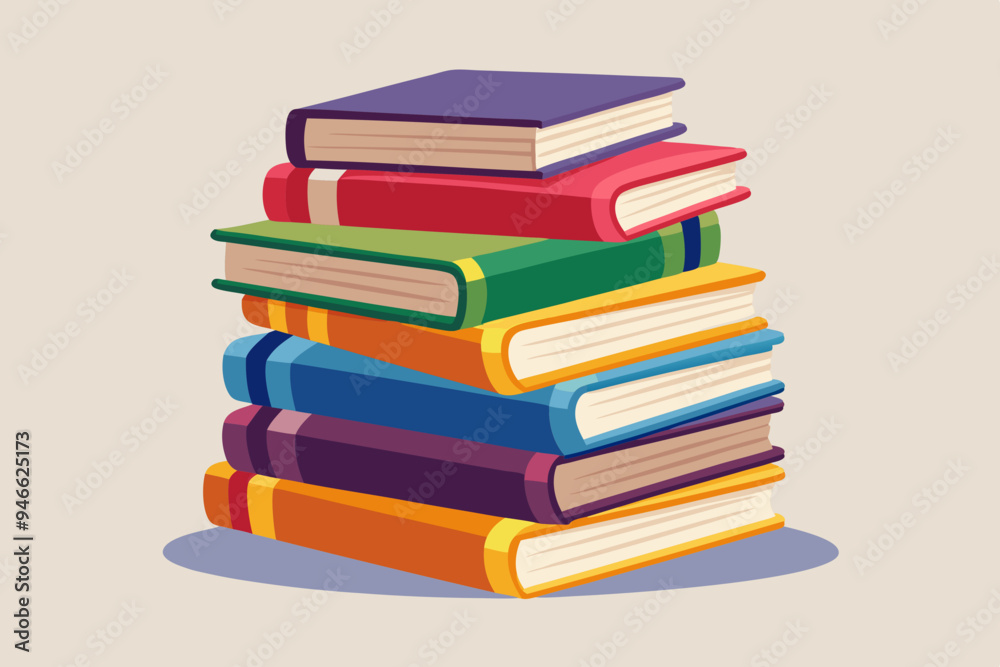 Stack of books watercolor clipart illustration with isolated background
Stack of books watercolor clipart illustration with isolated background