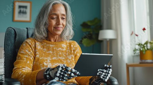 Woman prosthetic limbs are ...