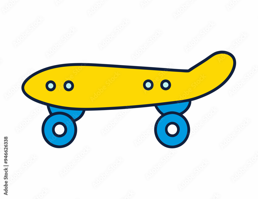 Skateboard cruiser stock illustration Skateboard cruiser stock illustration