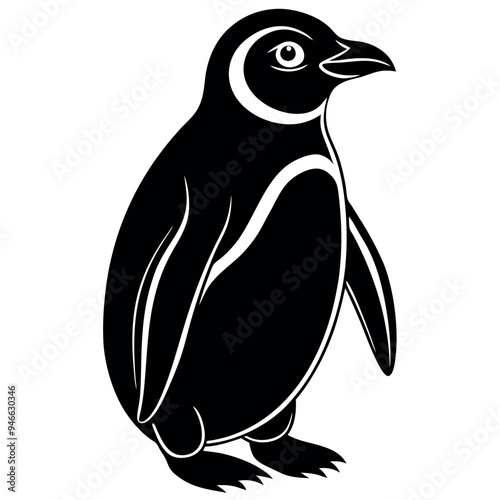 penguin on a white background free vector file