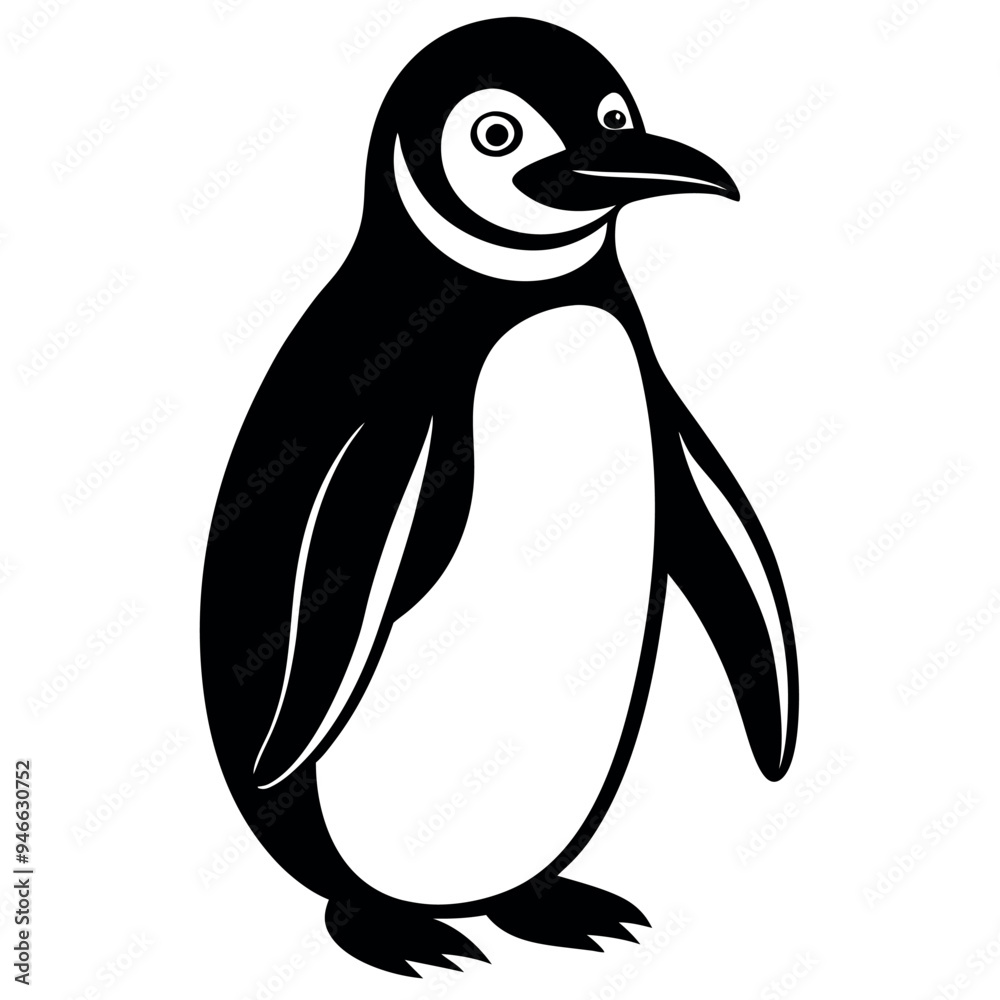 Fototapeta premium penguin on a white background free vector file