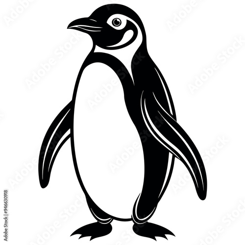 penguin on a white background free vector file