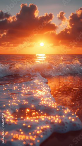 sunset and sea