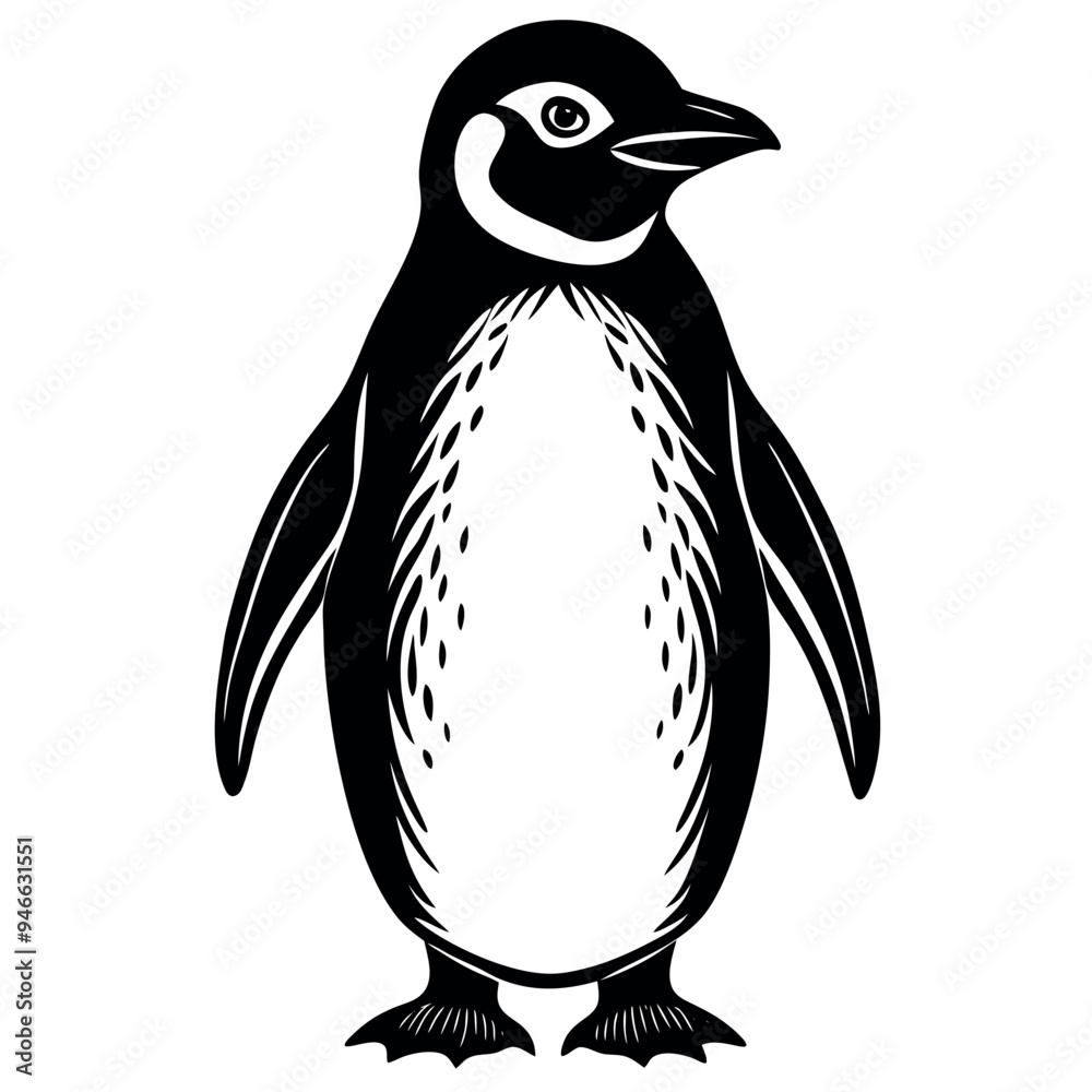 Obraz premium penguin on a white background free vector file