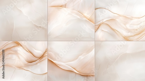 A set of circular wall tiles with abstract, concentric designs, adding a modern, artistic touch to a space