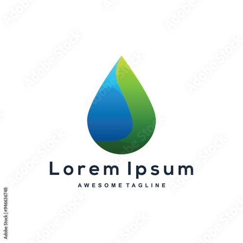 Liquid gradient logo design colorful